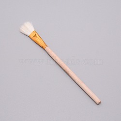 Wooden Paint Brush, with Wool, Clay Tool, BurlyWood, 19.2x1.45x0.8cm(AJEW-WH0237-08G)