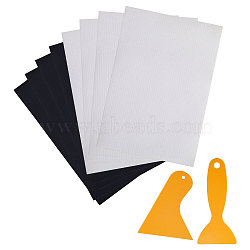 Plastic Patches & Scraper, for Boat Repairing, Mixed Color, Patches: 200x130x0.6mm, 8pcs, Scraper: 106~126x58~71x1.5mm, 2pcs(AJEW-GO0001-64)