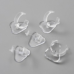 Mini Plastic Single Ring Display Stands, Finger Ring Holder, Clear, Fit for 20mm Inner Size Ring, 2x2.3x2.1cm(RDIS-WH0004-12)