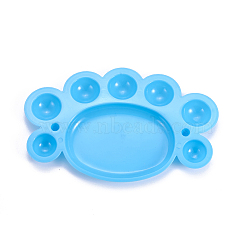 Plastic Watercolor Oil Palette, Baby Feet, Deep Sky Blue, 165x102x11mm(AJEW-L072-B02)