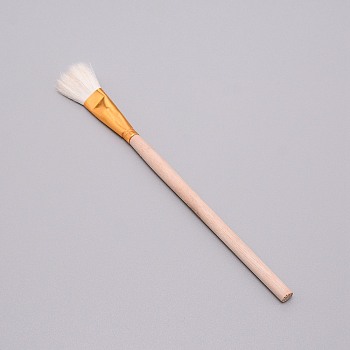 Wooden Paint Brush, with Wool, Clay Tool, BurlyWood, 19.2x1.45x0.8cm