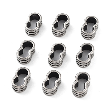 316 Surgical Stainless Steel Linking Rings, Number 8 Shape, Antique Silver, 13x7.6x5mm, Inner Diameter: 10.5x5.3mm