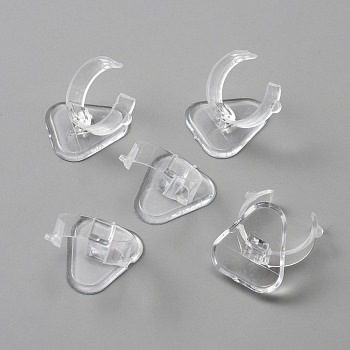 Mini Plastic Single Ring Display Stands, Finger Ring Holder, Clear, Fit for 20mm Inner Size Ring, 2x2.3x2.1cm