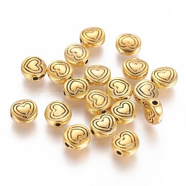 6mm Flat Round Alloy Beads