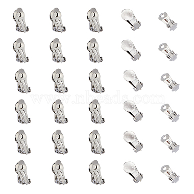 Stainless Steel Color Stainless Steel Clip-on Earring Findings