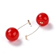 Lifelike Cherry Resin Dangle Stud Earrings(EJEW-F274-01D)-2