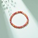 Natural Weathered Agate(Dyed) Round Beaded Stretch Bracelet(BJEW-JB08363-07)-2