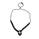 collier pendentif en forme de larme de fluorite naturelle(NJEW-K258-01F)-1