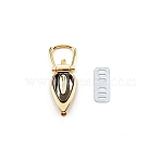 Zinc Alloy Bag Lock Accessories, with Iron Finding, Handbags Turn Lock, Light Gold, 7.3x2.85x0.8cm(AJEW-WH0277-09LG)