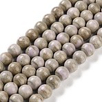 Natural Rainbow Alashan Agate Beads Strands, Dyed, Two Tone, Round, Thistle, 8mm, Hole: 0.7mm, about 50pcs/strand, 15.94 inch(40.5cm)(G-NH0022-A09-02)