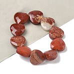 Natural Red Jasper Beads Strands, Faceted, Heart, 14.5~15x15~15.5x5.5~6mm, Hole: 1mm, about 10pcs/strand, 5.51~5.71''(14~14.5cm)(G-A309-A06-01)