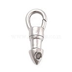Non-Tarnish 304 Stainless Steel Swivel Clasps, Manual Polishing, Stainless Steel Color, 24x9x6mm(STAS-B022-04P)