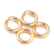 Rack Plating Brass Jump Rings, Open Jump Rings, Long-Lasting Plated, Real 24K Gold Plated, 3.5x0.8mm, 20 Gauge, Inner Diameter: 2mm(KK-O139-18H-G)