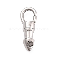 Non-Tarnish 304 Stainless Steel Swivel Clasps, Manual Polishing, Stainless Steel Color, 24x9x6mm(STAS-B022-04P)