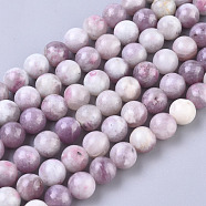 Natural Chinses Pink Tourmaline Beads Strand, Round, 8mm, Hole: 1mm, about 48pcs/Strand, 15.16 inch(38.5cm)(G-D0017-01C)