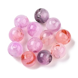 Opaque Acrylic Beads, Round, Plum, 9.5mm, Hole: 2mm, about 940pcs/500g(OACR-N137-37C)