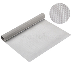 304 Stainless Steel Woven Wire Mesh, Window Screen Mesh, Fine Filter Screen Sheet, Stainless Steel Color, 200x40x0.01cm(AJEW-WH0472-79A)