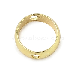 Brass Beads Frame, Lead Free & Cadmium Free, Long-Lasting Plated, Flat Round, Golden, 7.5x2.5mm, Hole: 1.4mm(KK-K297-52G-01)