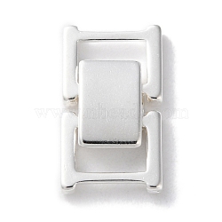 Brass Watch Band Clasps, Cadmium Free & Lead Free, Rectangle, 925 Sterling Silver Plated, 17.5x10.5x4mm(KK-F880-21C-S)