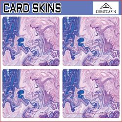 Rectangle PVC Plastic Waterproof Card Stickers, Self-adhesion Card Skin for Bank Card Decor, Mixed Shapes, 186.3x137.3mm(DIY-WH0432-184)