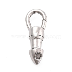 Non-Tarnish 304 Stainless Steel Swivel Clasps, Manual Polishing, Stainless Steel Color, 24x9x6mm(STAS-B022-04P)