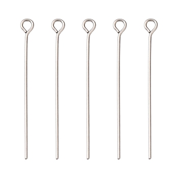 304 Stainless Steel Eye Pin, Stainless Steel Color, 35mm, Hole: 2mm, Pin: 0.7mm