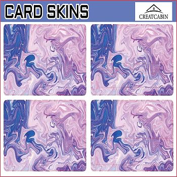 Rectangle PVC Plastic Waterproof Card Stickers, Self-adhesion Card Skin for Bank Card Decor, Mixed Shapes, 186.3x137.3mm