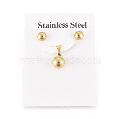 304 Stainless Steel Jewelry Sets(SJEW-G075-01G-01)-6