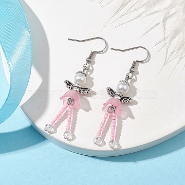 304 Stainless Steel Fairy Dangle Earrings(EJEW-MZ00129-02)-2