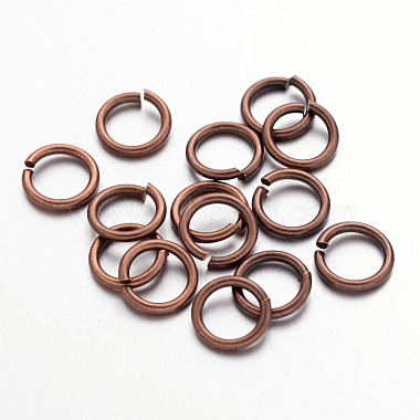 Red Copper Ring Brass Close but Unsoldered Jump Rings