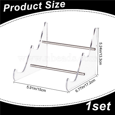 Supports de clavier en acrylique transparent à 2 niveaux(ODIS-WH0002-32P)-2