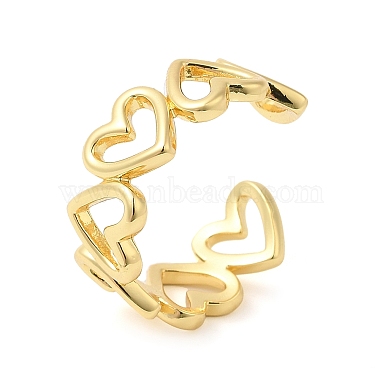 Rack Plating Brass Open Cuff Ring  for Women(RJEW-Q770-30G)-3