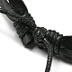 4Pcs 4 Style Adjustable Braided Imitation Leather Cord Bracelets Set(BJEW-F458-07)-5