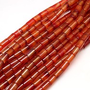 Natural Gemstone Carnelian Beads Strands, Column, Dyed & Heated, 16~18x8mm, Hole: 1.5mm, about 24pcs/strand, 15.74 inch(G-L166-05)