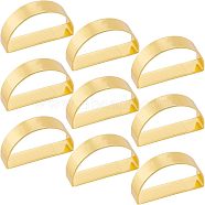 Fingerinspire D-shaped Iron Napkin Rings, Napkin Holder Adornment, for Place Settings, Wedding & Party Decoration, Golden, 30x49x12mm, 12pcs/box(AJEW-FG0001-64)