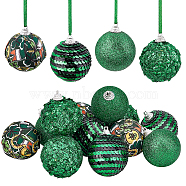 Saint Patrick's Day Theme Foam Ball Pendant Decorations, Decorative Balls, with Polyseter Ribbon, Green, Ball: 46~50x57~60.5mm, Hole: 2.5~3x3~3.5mm, 12pcs(AJEW-WH0317-93A)