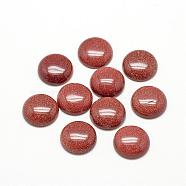 Synthetic Goldstone Cabochons, Half Round/Dome, 16x6mm(G-R416-16mm-47)