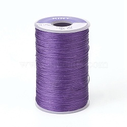 Waxed Polyester Cord, 6-Ply, Purple, 0.55mm, about 38.27 yards(35m)/roll(YC-E006-0.55mm-A16)