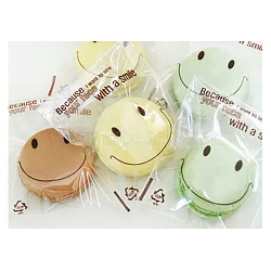 Cute Smile Plastic Bags, with Adhesive, Clear, 13x7.5cm, Unilateral Thickness: 0.035mm, Inner Measure: 10x7.5cm, about 95~100pcs/bag(PE-L002-01)