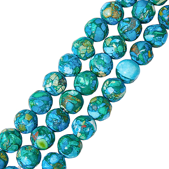 6 Strands Synthetic Turquoise Beads Strands, Dyed & Heated, Nuggets, 8mm, Hole: 1.2mm, about 23pcs/strand, 7.48 inch(19cm)