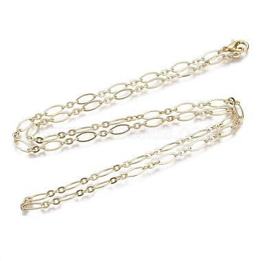 Brass Cable Chains Necklace Making(MAK-S072-16B-KC)-3