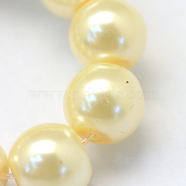 Baking Painted Pearlized Glass Pearl Round Bead Strands(HY-Q330-8mm-21)-3