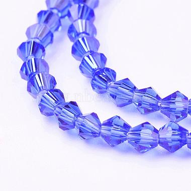 Faceted Bicone Blue Glass Beads Strands(X-GLAA-S026-02)-2