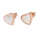 6 Pairs Natural White Shell Heart Stud Earrings(EJEW-G291-02M)-3