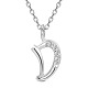 SHEGRACE Rhodium Plated 925 Sterling Silver Initial Pendant Necklaces(JN900A)-1