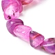Dyed & Heated Nuggets Natural Agate Bead Stretch Bracelets for Women(BJEW-JB09484)-4
