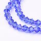 toupies facettes perles de verre bleu brins(X-GLAA-S026-02)-2