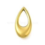304 Stainless Steel Pendants, Teardrop Charm, Golden, 16x8.5x4mm, Hole: 8.5x4.5mm(STAS-D192-01G)