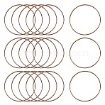 Brass Linking Rings, Cadmium Free & Lead Free, Red Copper, 30x0.7~1mm(X-EC18730mm-R)