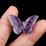 Natural Amethyst Pendants, Butterfly Charms, 18.5x28.5x5.5~6mm, Hole: 1mm(PW-WG51197-07)